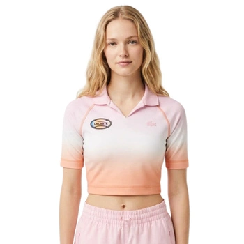 Koszulka damska Lacoste Summer sportowa crop wielokolorowa r. S