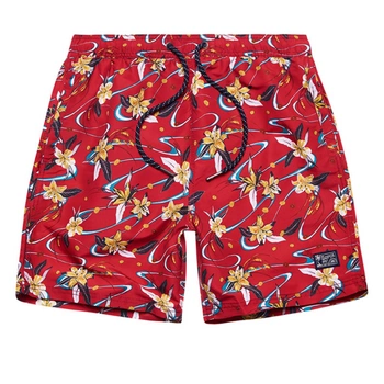 Spodenki męskie Superdry Vintage Havaiian kąpielowe sportowe czerwone