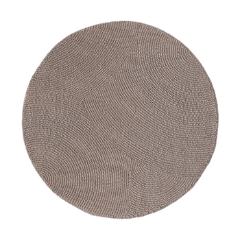 Dywan Westwing Eleni beżowy wełniany okrągły 120 cm