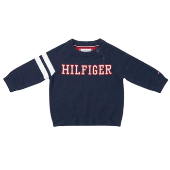 Sweter chłopięcy Tommy Hilfiger niemowlęcy granatowy