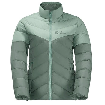 Kurtka Jack Wolfskin Tundra Down damska puchowa pikowana zielona