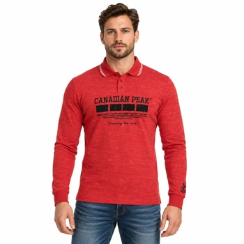 Koszulka polo męska Canadian Peak Kinstar bawełniana czerwona r. S