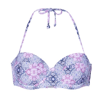 Góra od bikini O'Neill Balconette stroju kąpielowego niebieski z różowym