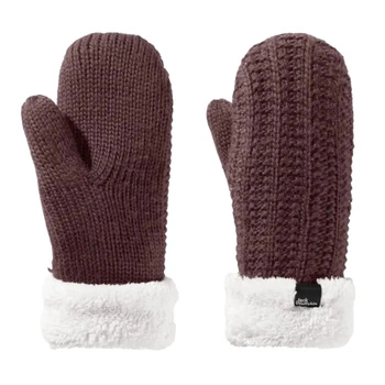 Rękawiczki damskie Jack Wolfskin Highloft jednopalczaste zimowe brązowe r. S