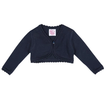 Bolerko dziewczęce Chicco bawełniane granatowe kardigan