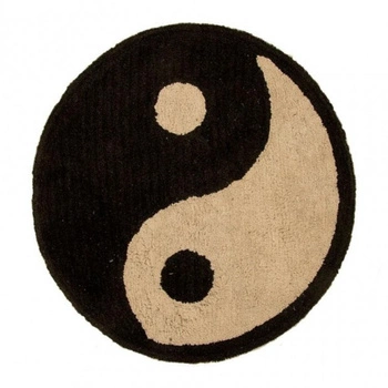 Dywan okrągły Really Nice Things Yin Yang bawełniany 90 cm