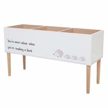 Pojemnik na książki i zabawki Bloomingville drewniany biały 90 x 50 cm