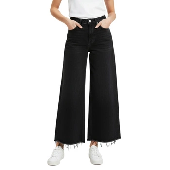 Spodnie damskie Tommy Jeans Meg szerokie czarne