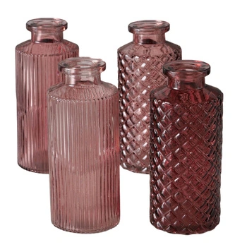 Dekoracyjny wazon Boltze Panja zestaw 4 sztuki szklane