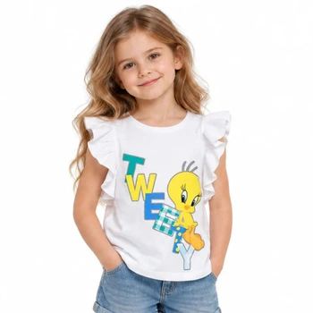 Koszulka dla dziewczynki Original Marines Tweety biała r. 74