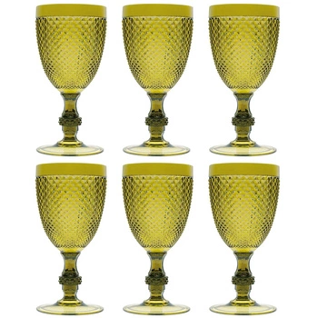 Kieliszki do wina Excelsa Diamond 6 sztuk zielony plastikowy 390 ml