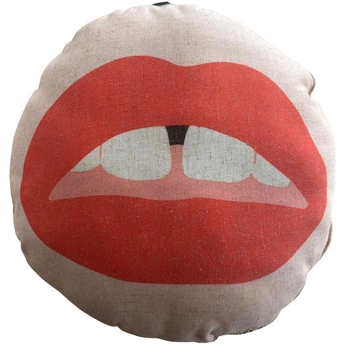 Poduszka dekoracyjna Really Nice Tings Usta ozdobna okrągła 40 cm