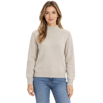 Sweter damski Asne kaszmirowy półgolf premium beżowy r. 32