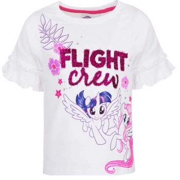 Koszulka dziewczęca My Little Pony bawełniana biała z nadrukiem