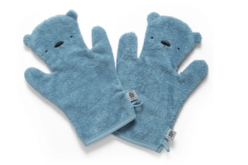 Rękawica kąpielowa myjka Sebra Bear bawełniana frotte 2 sztuki 25 x 20 cm