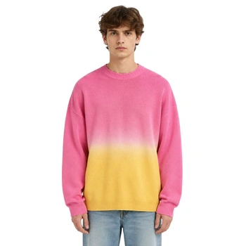 Sweter męski Tom Tailor ombre różowy żółty r. L