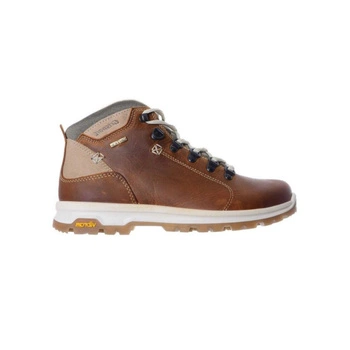 Buty damske Grisport Vibram trekkingowe wysokie brązowe skórzane