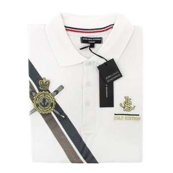 Koszulka męska Jean-Louis Scherrer polo biała bawełniana