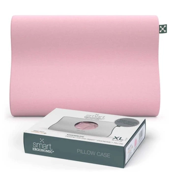 Poszewka na poduszkę Smart Ergonomic+ bawełniana różowa 60 x 43 cm