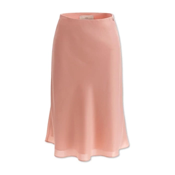 Spódnica damska Guess Claire midi różowa satynowa
