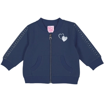 Bluza dziewczęca Chicco bawełniana granatowa zasuwana