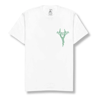 Koszulka męska Poler Sasclops Hockey bawełniana biała z nadrukiem