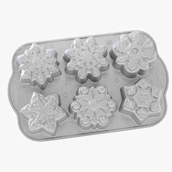 Świąteczna forma do pieczenia ciastek Nordic Ware płatki śniegu aluminiowa