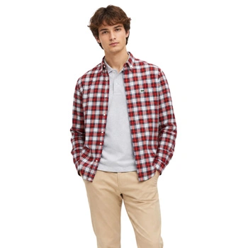 Koszula męska Lacoste Check Print w kratkę czerwono-biała r. S