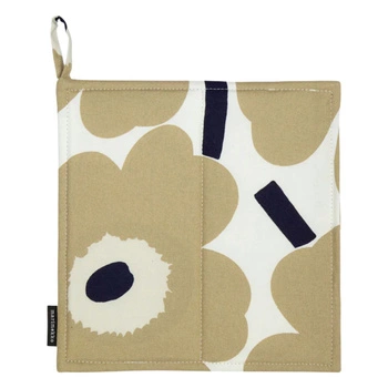 Łapka kuchenna Marimekko Pieni Unikko do garnków bawełniana beżowy w kwiaty