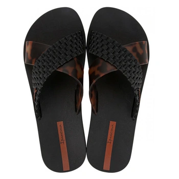 Klapki damskie Ipanema Sense Slide czarne paski plecionka r. 38