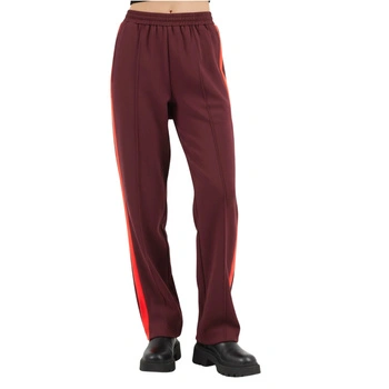 Spodnie damskie Lacoste sportowe dresowe proste burgundowe r. XS