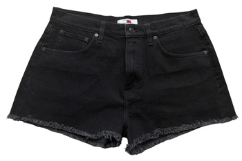 Spodenki damskie Tommy Hilfiger x Lewis Hamilton z wysokim stanem czarne