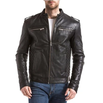 Kurtka męska skórzana Blue Wellford Brisbane biker brązowa r. M