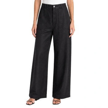 Spodnie damskie Zara Workwear jeansy szerokie czarne r. M