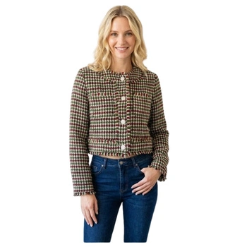 Żakiet damski Sinequanone Vekat krótki cropped w papitkę