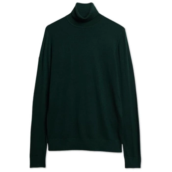 Sweter męski Superdry Studios Merino czarny z golfem klasyczny