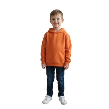 Bluza chłopięca Zara bawełniana z kapturem pomarańczowa r. 116