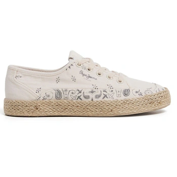 Espadryle damskie Pepe Jeans Jade Print beżowe trampki