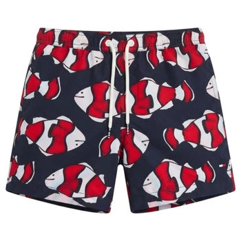 Spodenki chłopięce Tommy Hilfiger szorty kąpielowe granatowe z rybki r. 128