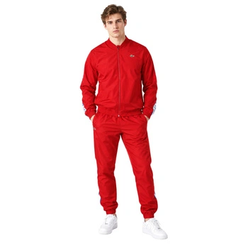 Kompletny męski dres Lacoste Sport spodnie + kurtka czerwony r. XS