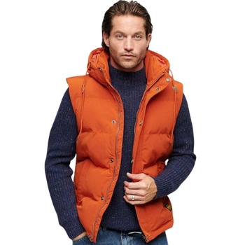 Bezrękawnik Superdry Everest puchowy zimowy pomarańczowy