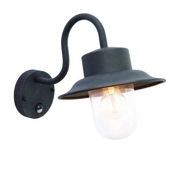 Lampa ścienna zewnętrzna Chesham Endon czarny z czujnikiem ruchu