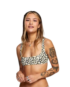 Góra od stroju RVCA June Bloom Scoop Bra dwustronny