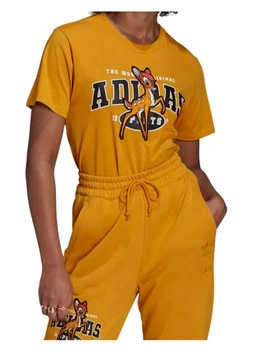 Koszulka damska Adidas Disney Bambi żółta bawełniana