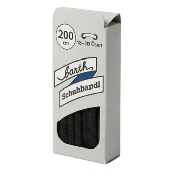 Sznurówki Barth Schuhbandl płaskie czarne 200 cm