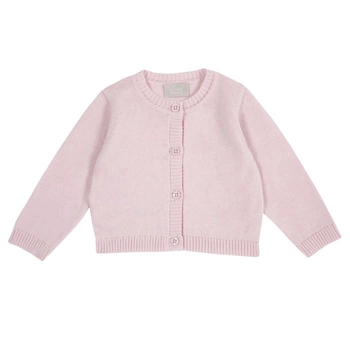 Sweter dziewczęcy Chicco bawełniany kardigan rozpinany różowy