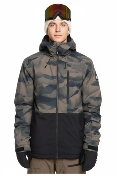 Kurtka męska Quiksilver Mission Printed Block narciarska camo czarna