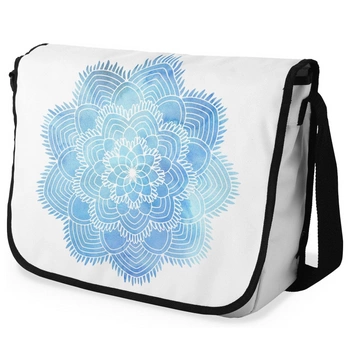 Torba Le Jardin na ramię ecru z niebieską mandalą