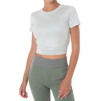 Koszulka damska Guess crop którka zielona