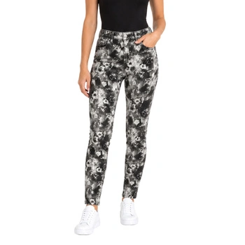 Spodnie damskie Element sztruksowe Tie-Dye szaro-białe r. W30